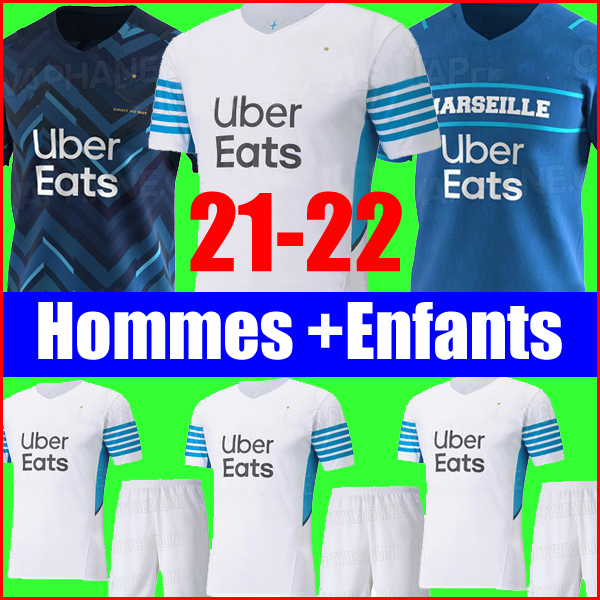 

Thailand 21 22 PAYET soccer jerseys 2021 2022 OM home maillot de foot CUISANCE BENEDETTO KAMARA football shirt THAUVIN top uniforms, 2022 away