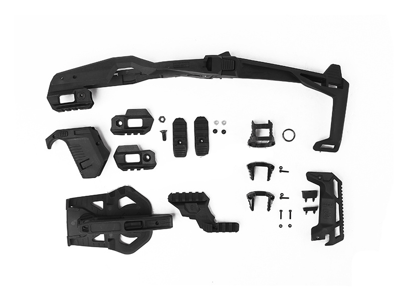 

glockstore toy pistol carbine conversion kits for G17 G19, brace stabilizer folding stock, tactical airsoft Nylon holster