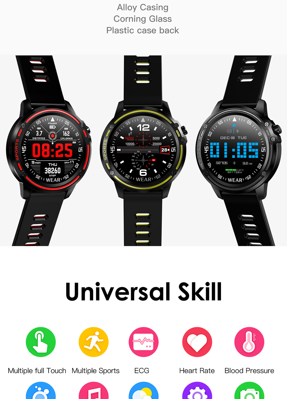 Microwear L8 Smart Watch ECG+PPG Waterproof IP68 Smartwatch Review