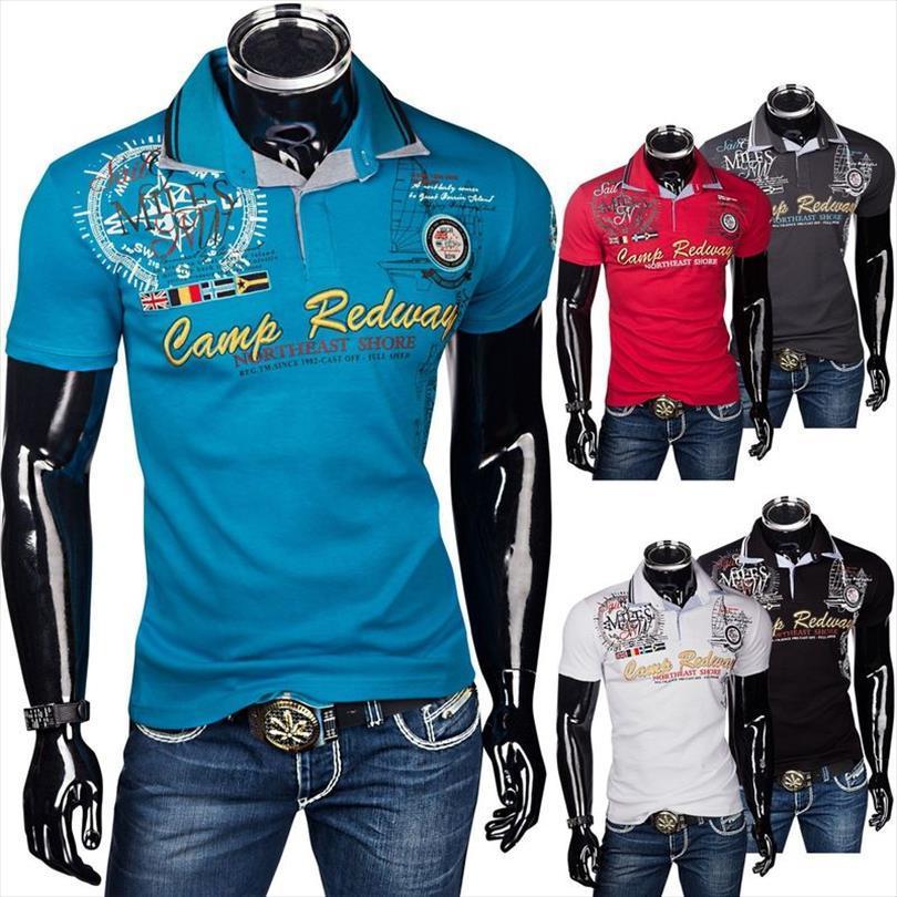 

clothing fashion short sleeve shirt mens polos business casual solid letter print slim male comfortable breathable, White;black
