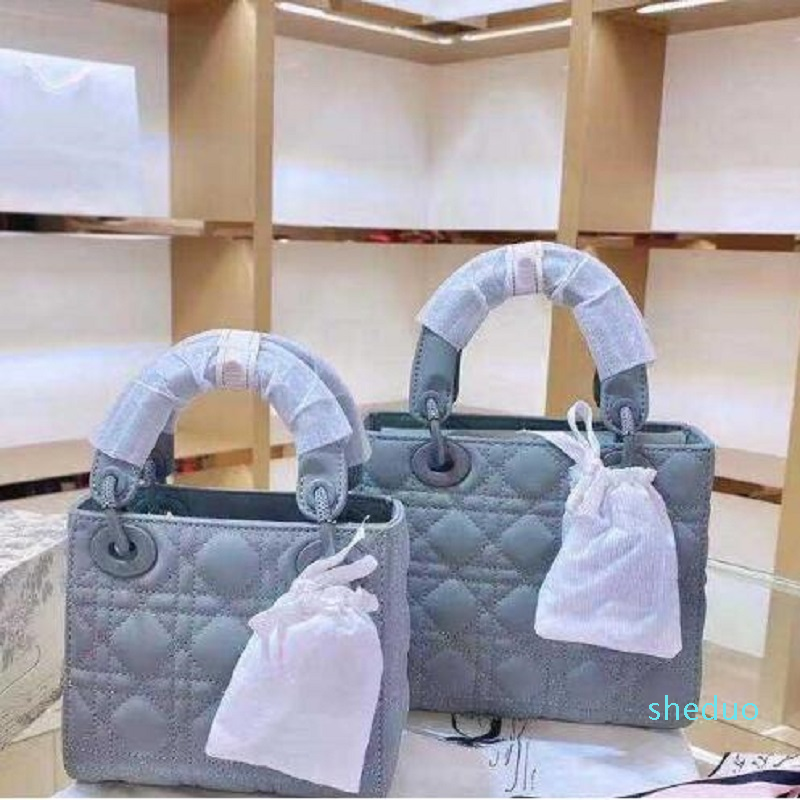 

Top 3A brand 17cm and 20cm designer luxury belt box lady shoulder bag leather houndstooth fabric CrossBodybag saddle handbag high qualit, Color 3