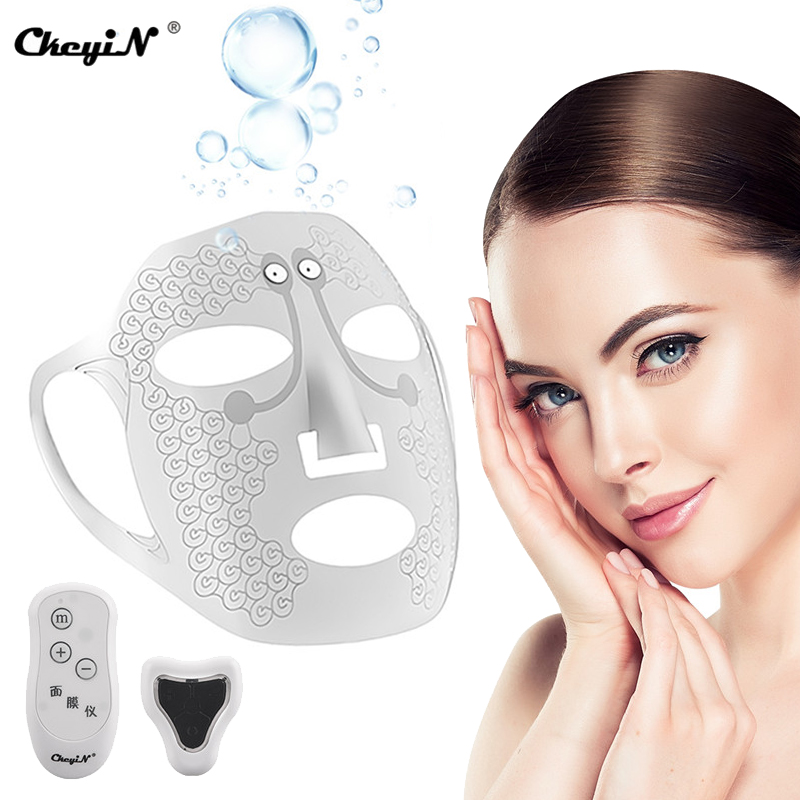 Electric EMS Mask Reusable Silicone Face Lift Anti Wrinkle Masks Skin Tightening Rejuvenation Facial Care Beauty Device
