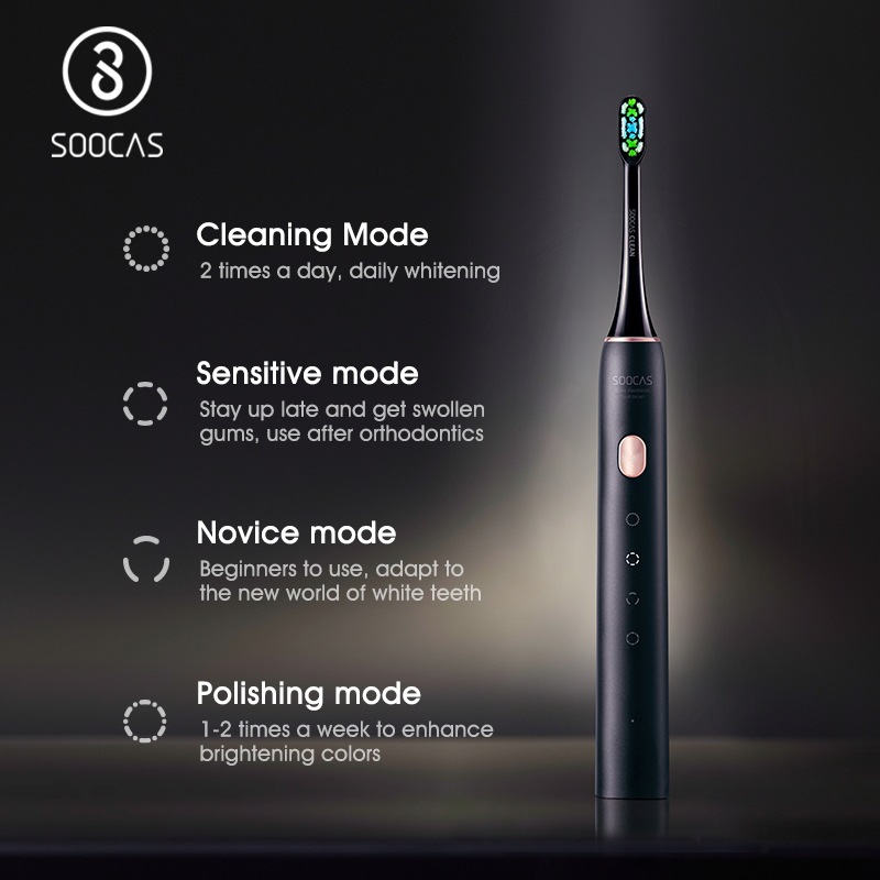 

SOOCAS Sonic Electric Toothbrush X3U Upgraded Smart tooth brush Ultrasonic Automatic Brush Waterproof USB tpye-c Fast Charging 201113