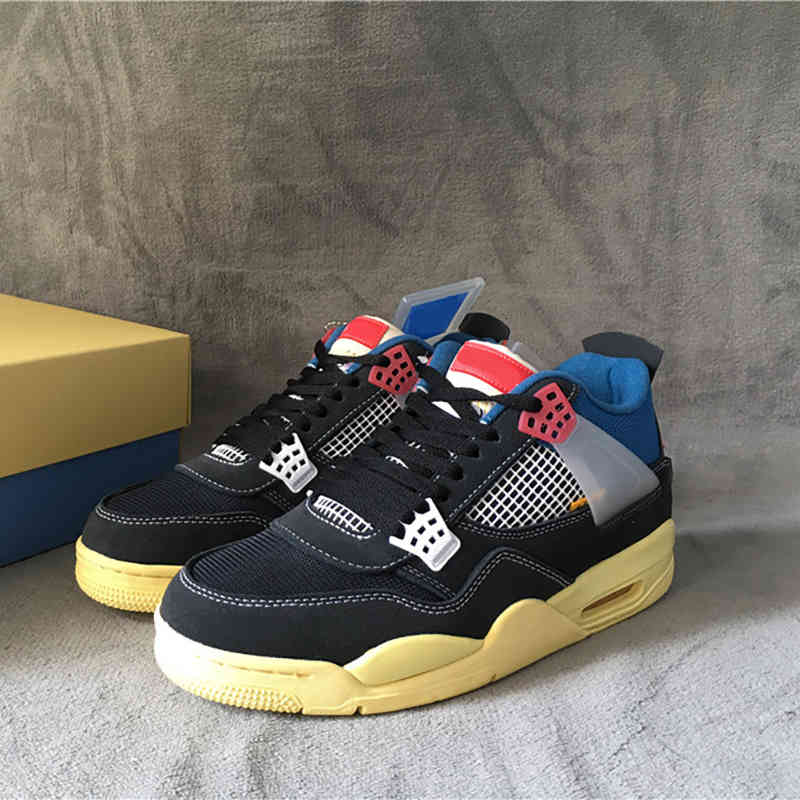 

Off Noir Union Jumpman 4 4s fashion shoe Mens Basketball Shoes, #1