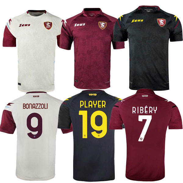 

21 22 Salernitana soccer jerseys Home Away Third Fourth Coulibaly Djuric 2021 2022 7 RIBÉRY Bonazzoli Belec Gyomber Jaroszynski Coulibal Football shirt uniform, Home man 2
