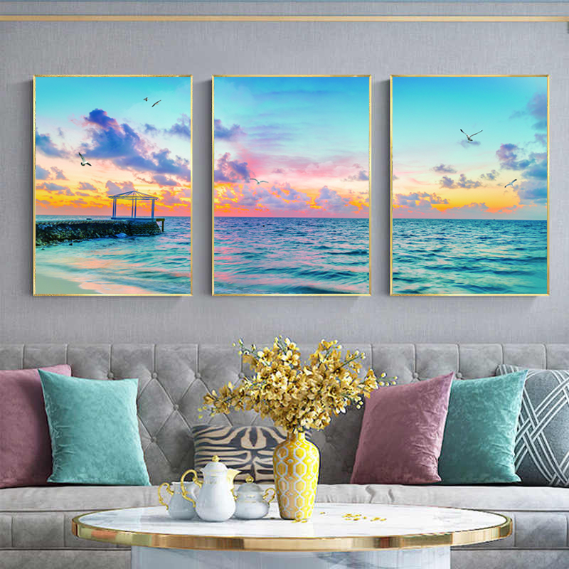 

Indoor Decoration Sky Clouds Posters Bridge Canvas Painting Wall Art Pictures For Living Room Modern Home Decor Landscape