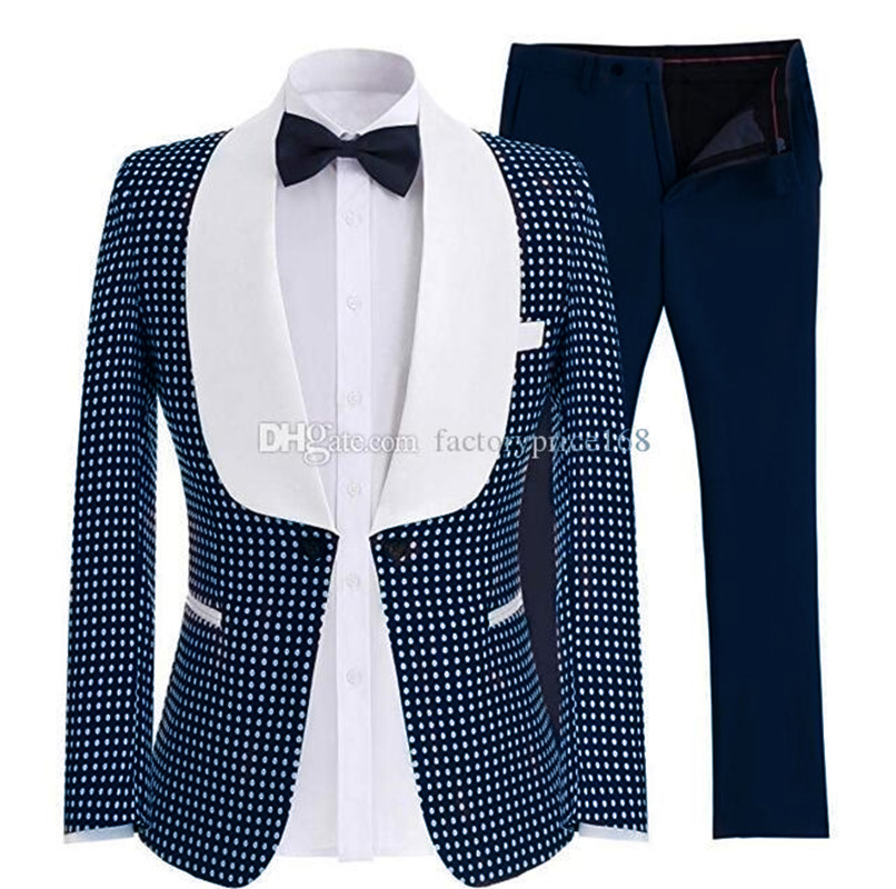 

Handsome One Button Groomsmen Shawl Lapel Groom Tuxedos Man Suit Mens Wedding Suits Bridegroom (Jacket+Pants+Tie) A220, Same as image