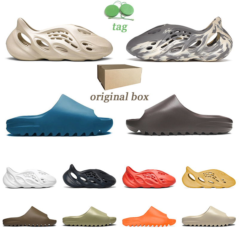 

2021 Kanye Slide men women Slipper Enfora Bone Earth Brown Desert Sand Resin outdoor mens Slippers