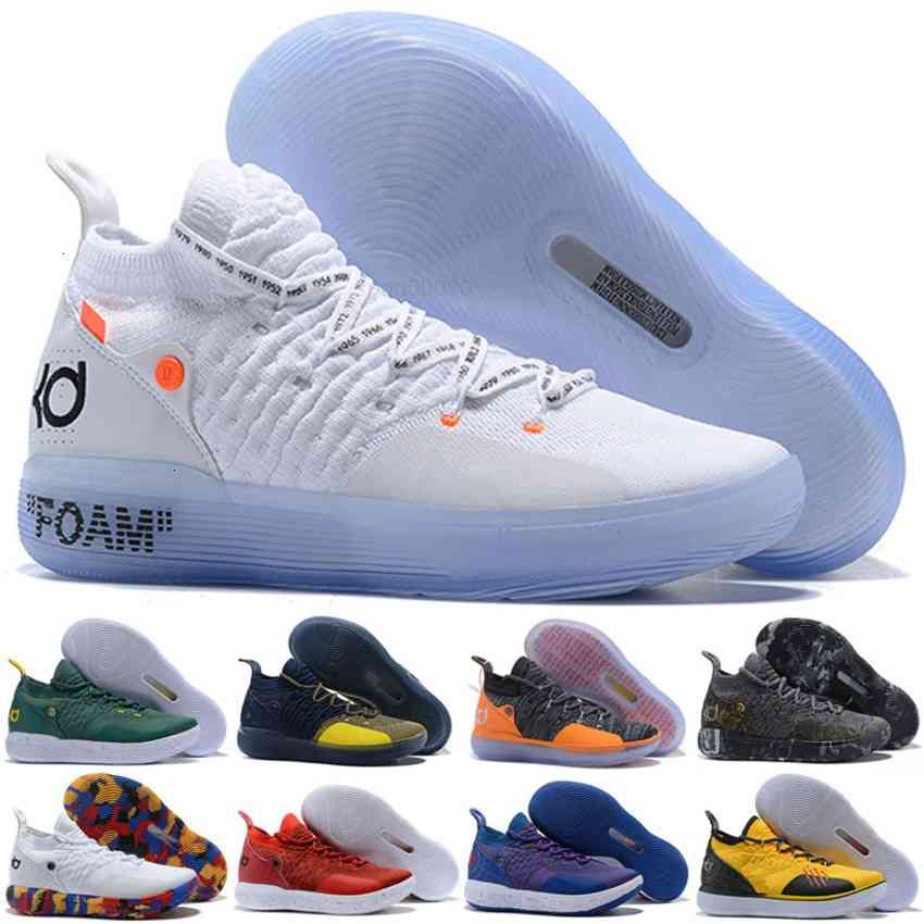 

KD 11 EP White Orange Foam Pink Paranoid Oreo ICE Shoes Original Kevin Durant XI KD11 Mens Sneakers, Black