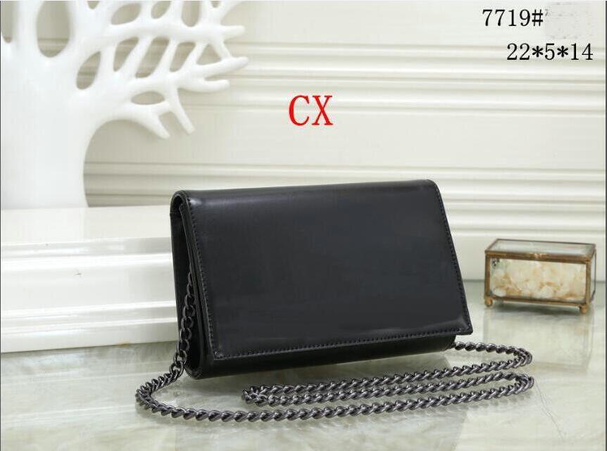 

classic Designer womens shoulder bags chain ladies composite tote PU leather clutch handbags female purse with wallet pockets uyt 7719#22cm, Red