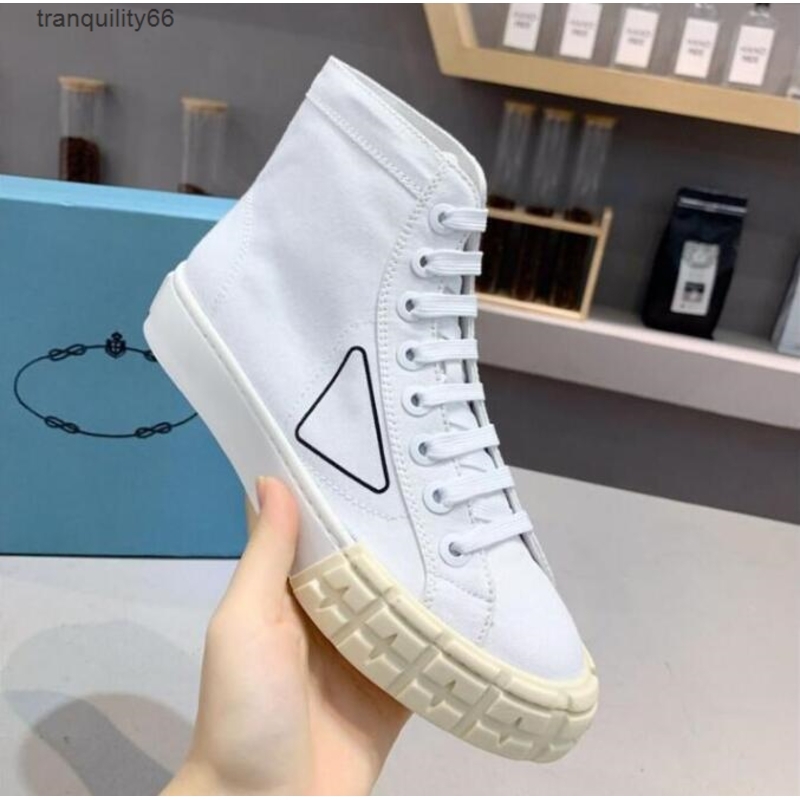 

Designer Sneakers Wheel Cassetta Flat Shoes Women High Top Fabric Runner Trainers Casual Shoe Canvas Stitching Lerren Trainer, Color 1