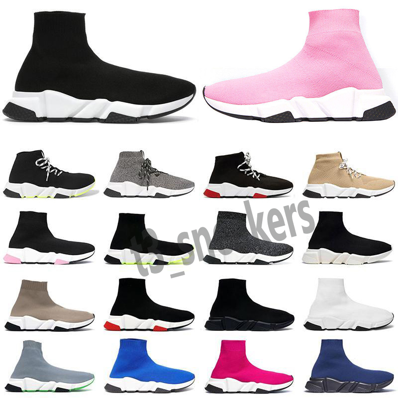 

2021 Sock casual shoes mens women Luxurys Designer platform sneaker Beige Yellow Fluo Black pink Whit red Neon Flat fashion vintage T38