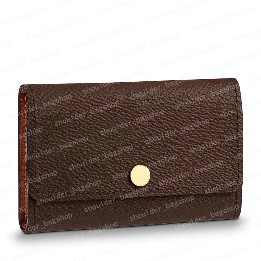 

6 Key Holder Key Pouch Key Wallet Mens Pouch Womens Card Holder Handbags Leather Card Chain Mini Wallets Coin Purse 010 9714, #01 brown flower