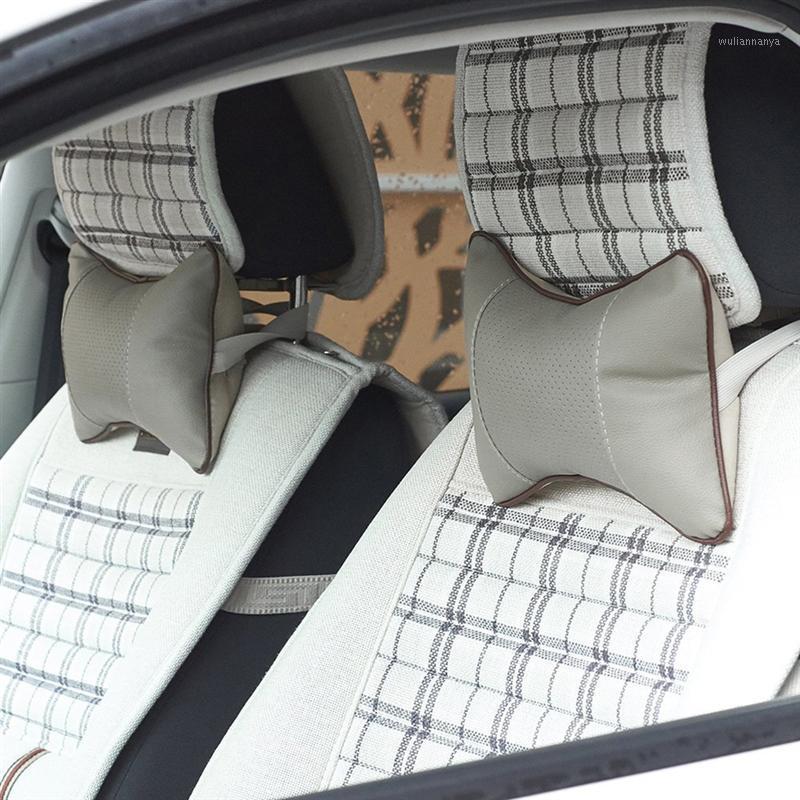 

Seat Cushions Car PU Bone Headrest Neck Pillow Universal Easy To Install Interior