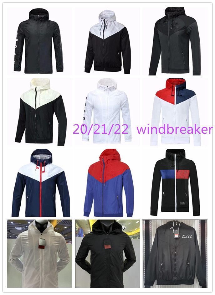 

20 21 22 paris Hooded Windbreaker full zipper hoodie tracksuit Survetement 2021 2022 MBAPPE Football jacket Sportswear coat, Green