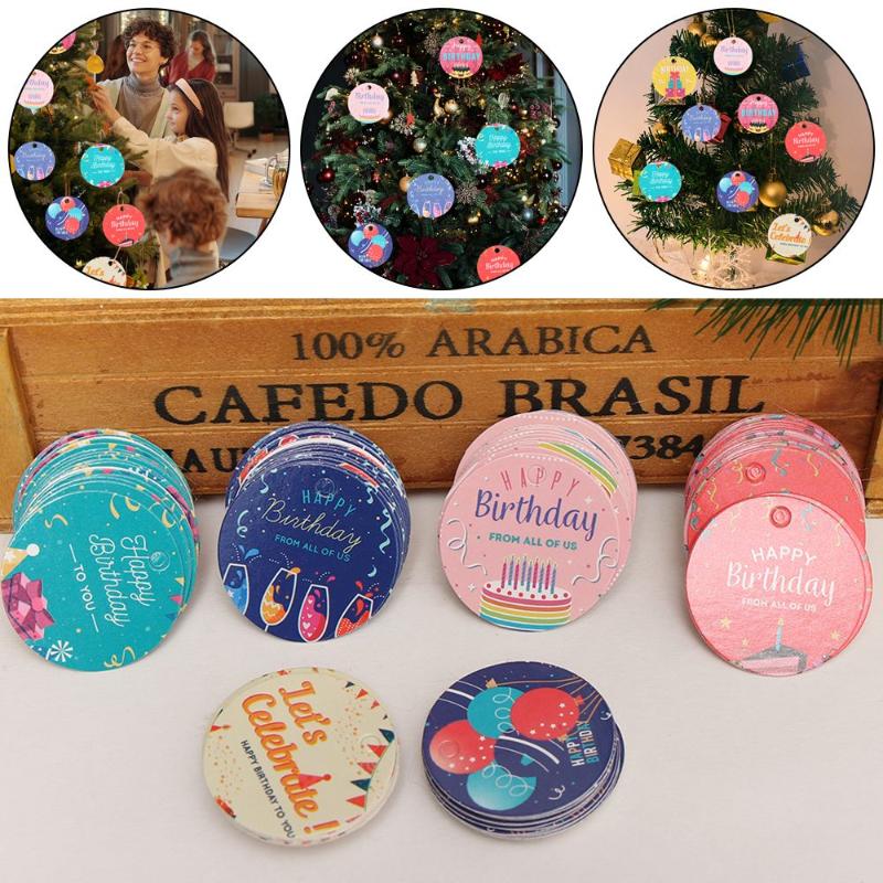 

Other Event & Party Supplies 100PCS Handmade Paper Cards Kraft Gift Wrapping Hang Tags Happy Birthday Labels