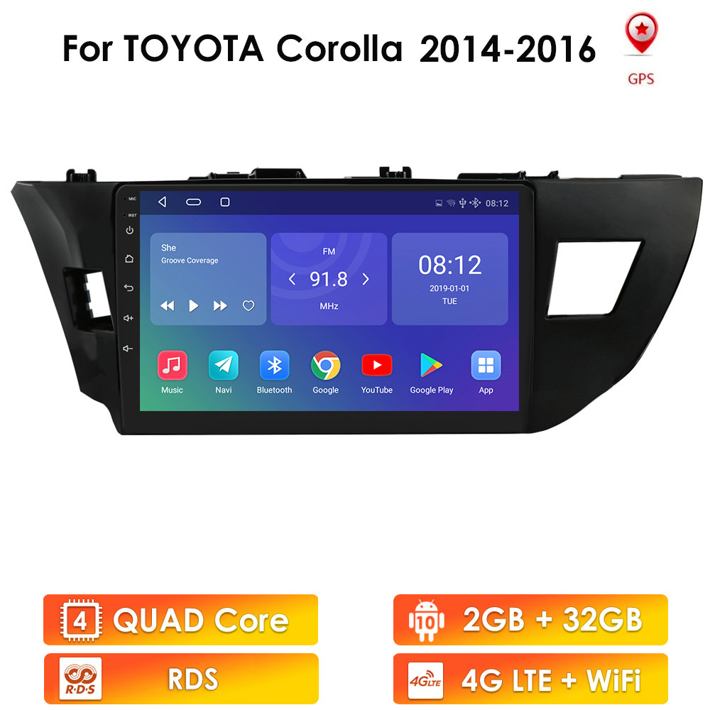 

10.1'' 2Din Android Stereo For Toyota Corolla \ Ralink 2013 2014 2015 2016 Car Radio Multimedia Player 2 din navigation gps wifi