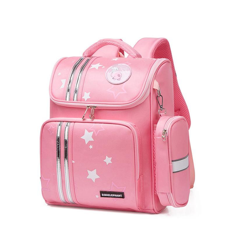

School Bags Bag For Girls Children Orthopedic Top Quality Backpack Kids Cartoon Print Nylon Waterproof Book Primary 1-3 Grade