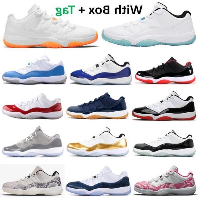 

11 Low Closing Citrus UNC White Bred Concord Basketball 11s Men Legend Emerald Blue Snakeskin Ceremony Red Varsity Cherry Shoes Jedos, Black