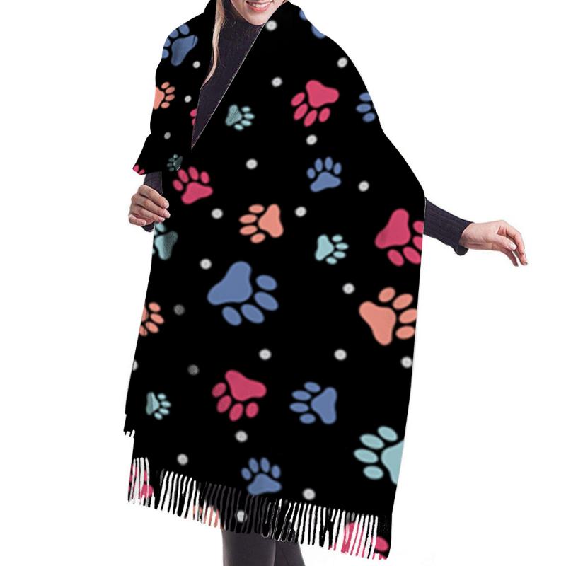 

New Fashion Scarves Cute Colorful Black Cashmere Women Scarf Warm Shawl Pashmina Head Neck Long Winter For Ladies