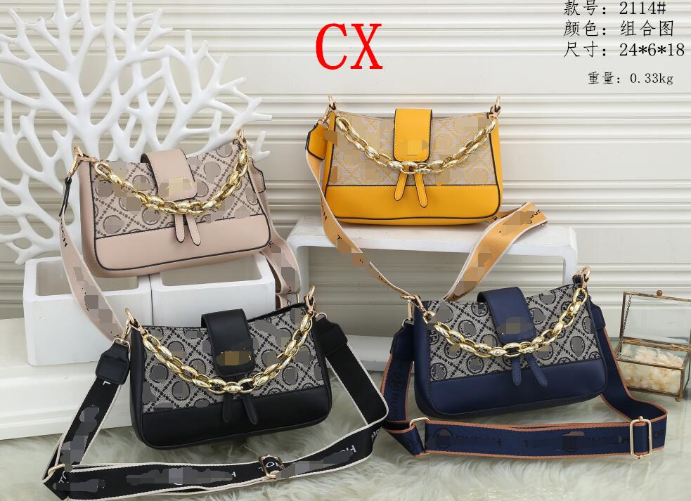 

Bag female 2021 web celebrity new classic all-around shoulder bag fashion trend Western chain temperament armpit bag, Khaki