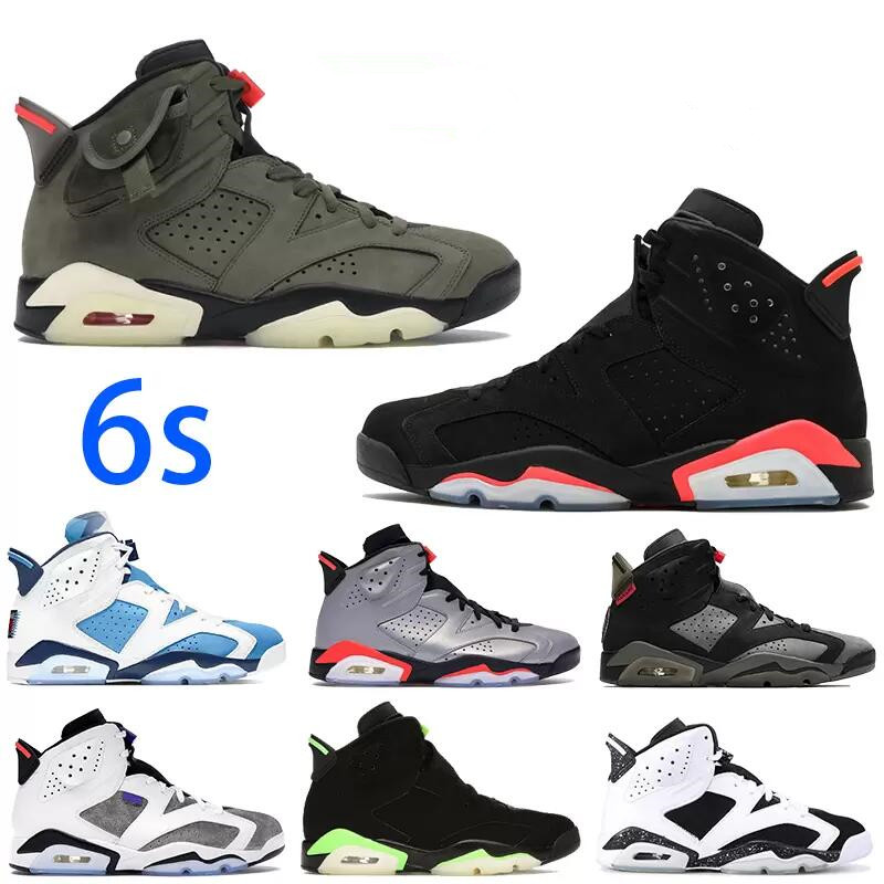

2021 Bordeaux 6 High shoes 6s Electric Green Midnight Navy DMP UNC carmine Cactus british khaki reflect silver Men trainers sneakers, 34