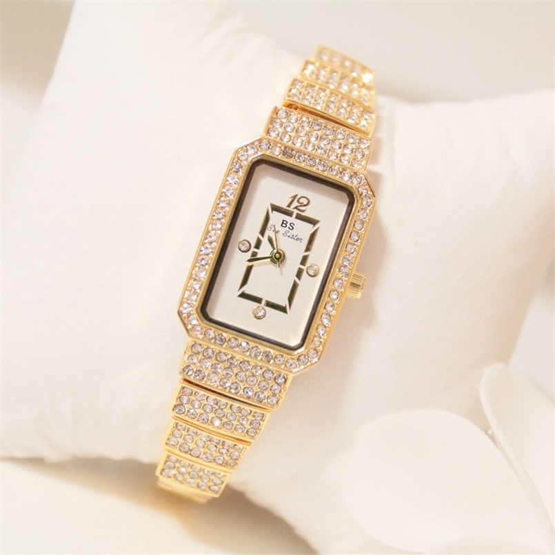

Arrival Square Watches Women Luxury Brand Dress Female Wrist Watch Quartz Diamond Gold Wristwatch Bayan Kol Saati 210707, Gold-add-tool