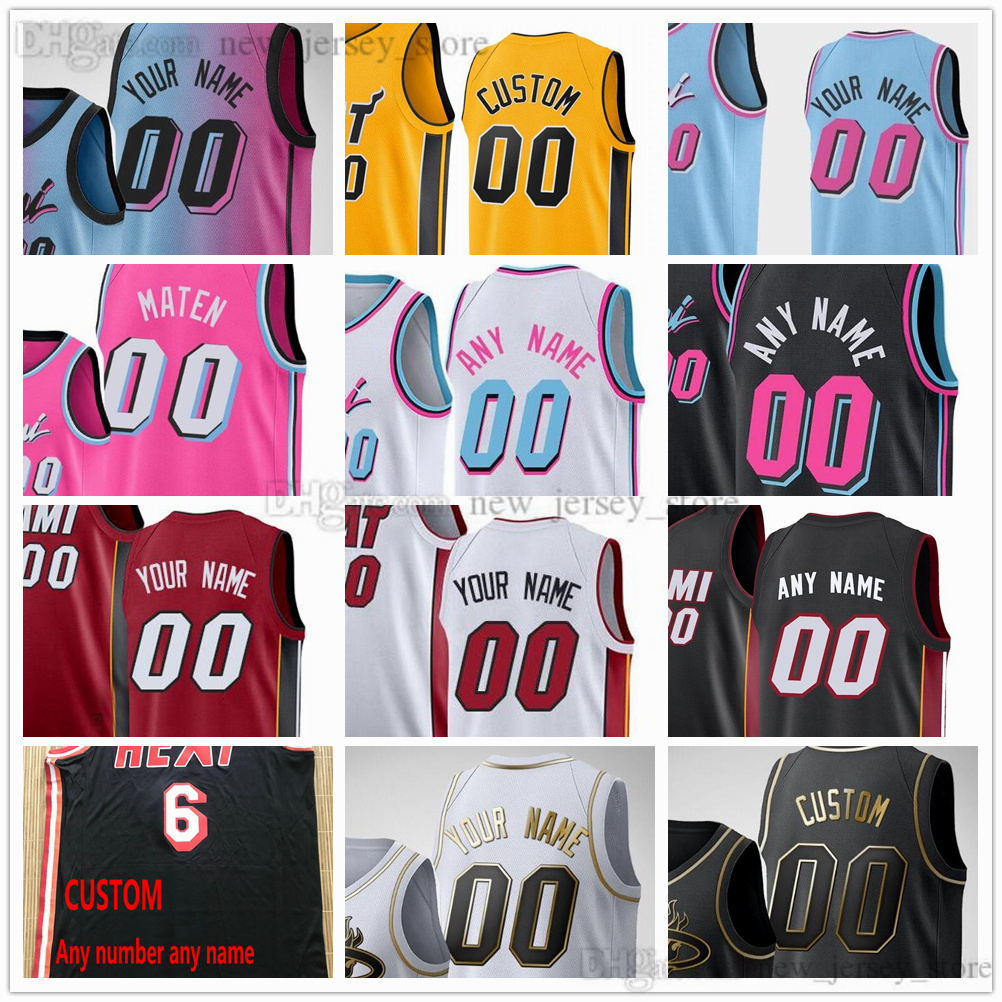 

Custom Printed Basketball Jerseys 22 Jimmy 4 Victor Butler Oladipo 11 KZ Okpala 5 Precious Achiuwa 2 Gabe Vincent 31 Max Strus Jersey, Black;red