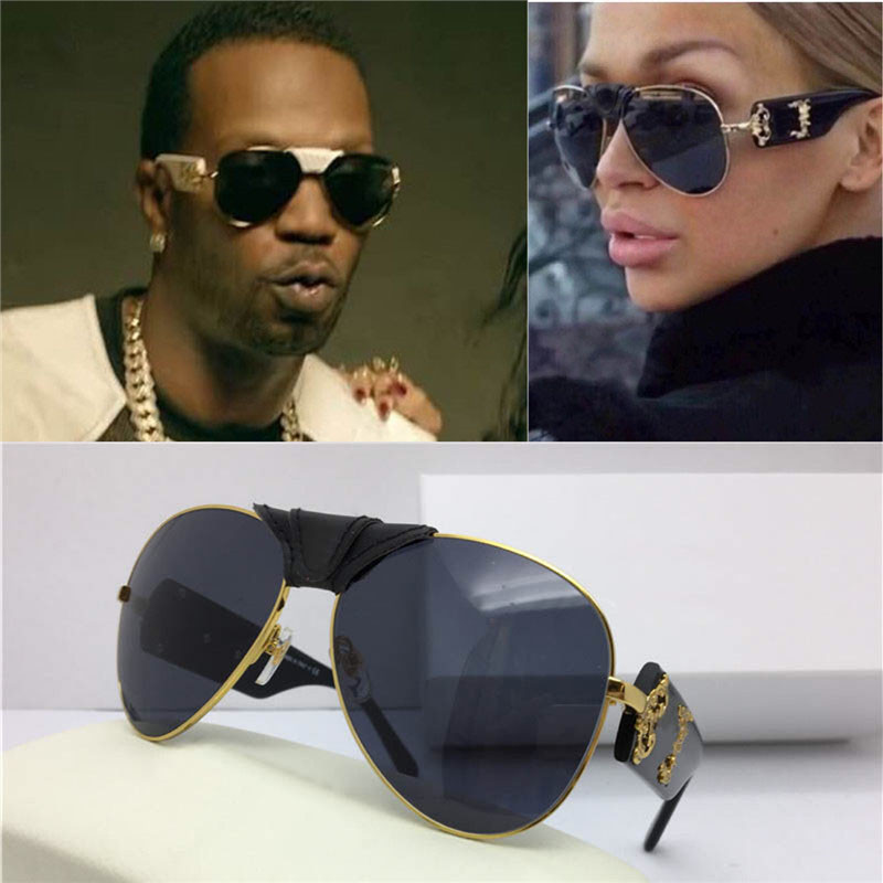 

fashion classic attitude sunglasses gold square metal frame vintage style outdoor classical model 2150, White;black