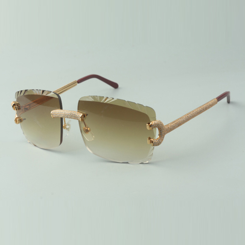 

Micro-paved diamond claw sunglasses 3524020 with big C and 58 mm cut lenses
