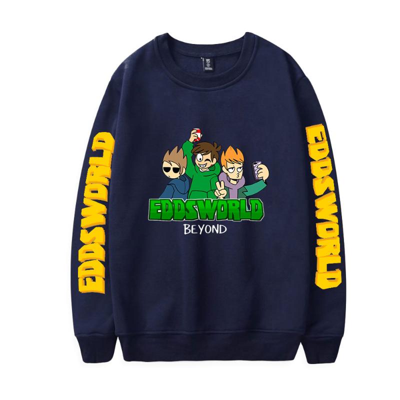 

Men's Hoodies & Sweatshirts 2021 Eddsworld Print Loose Tops Sweater Series Women/Men Turtlenecks Sweet Youthful Sweatshirt Style Round Cloth, Black