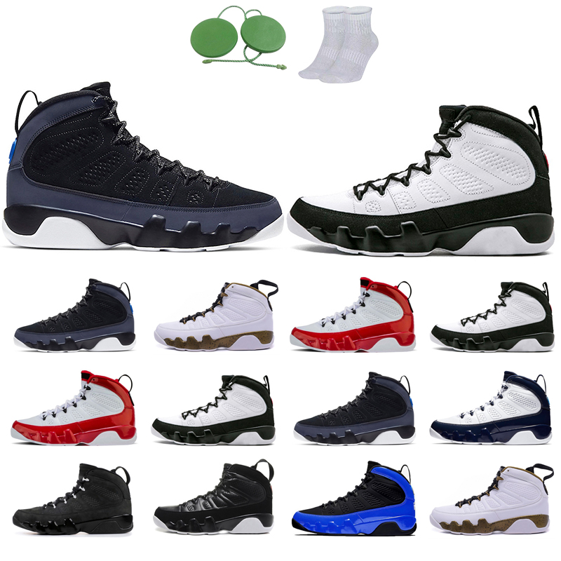 

9s man basketball shoes Anthracite Black white Blue Dream It Do Gym Red OG space jam Racer The Spirit UNC trainers Outdoors Sports All colors mans shoe Flat New