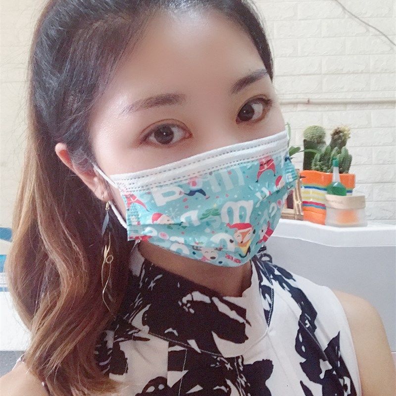 

children's cartoon female male disposable printed three-layer protective mask