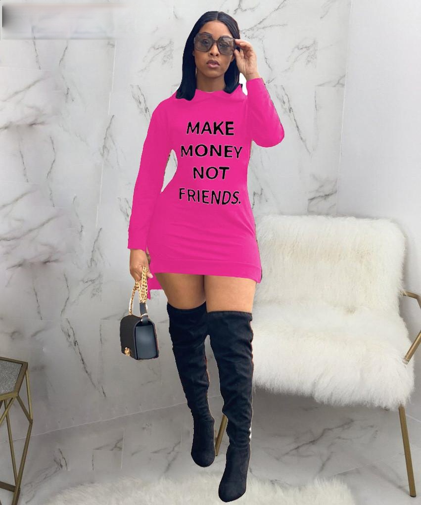 

Women' Hooded Dress Fashion Sexy Offset Letter Printed Casual Solid Color Sports Wind Skirt 811, Contact