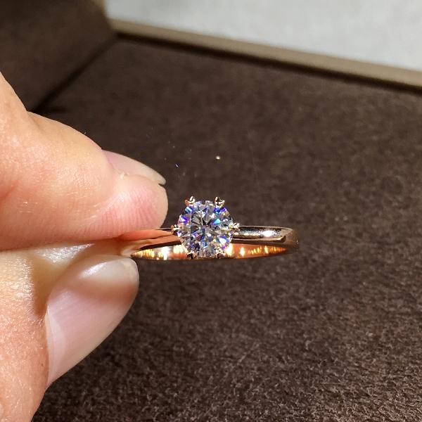 

Wedding Rings Luxury Crystal White Zircon Engagement Ring Classic Six Claw Small Round Stone Boho Rose Gold For Women Party, Slivery;golden