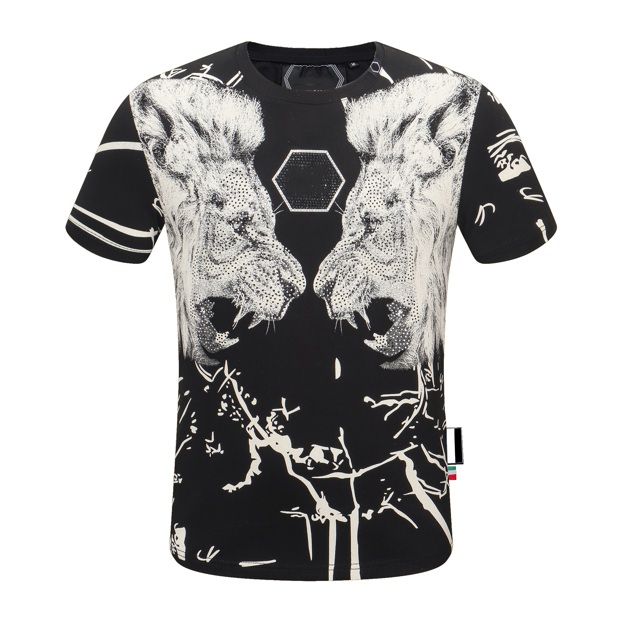 2021 Summer Short Sleeve Men&#039;s T-Shirts Hip Hop Fashion Men O-neck Fitness Casual Slim Tops PP Men&#039;s Skulls Print Cotton Streetwear shi-image-716053022