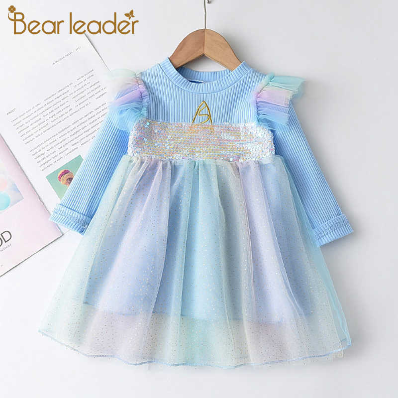 

Bear Leader Girls Dress Autumn Winter Girl Party Dresses Casual Princess Dress Flowers Kids Children Clothing Christmas Outfits 210708, Az1030