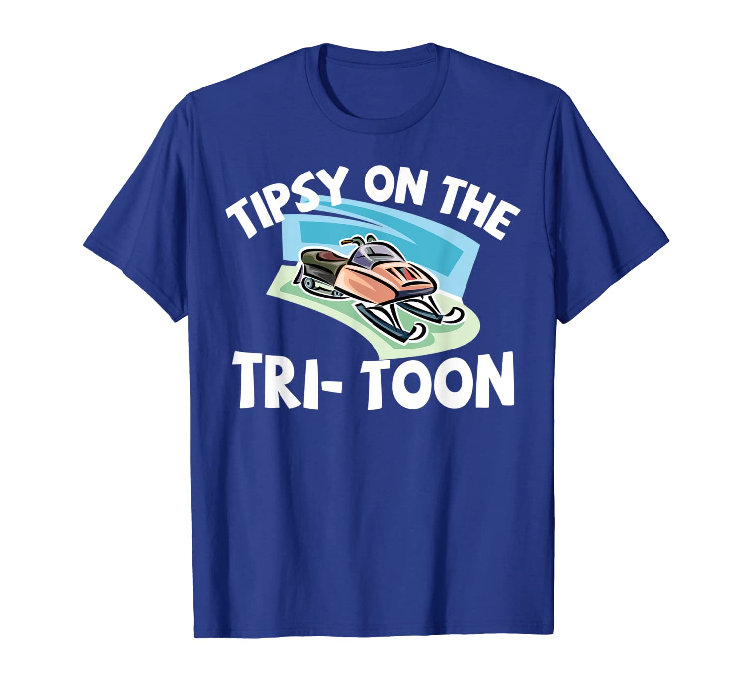 

tipsy on the tri-toon tshirt wake board, White;black