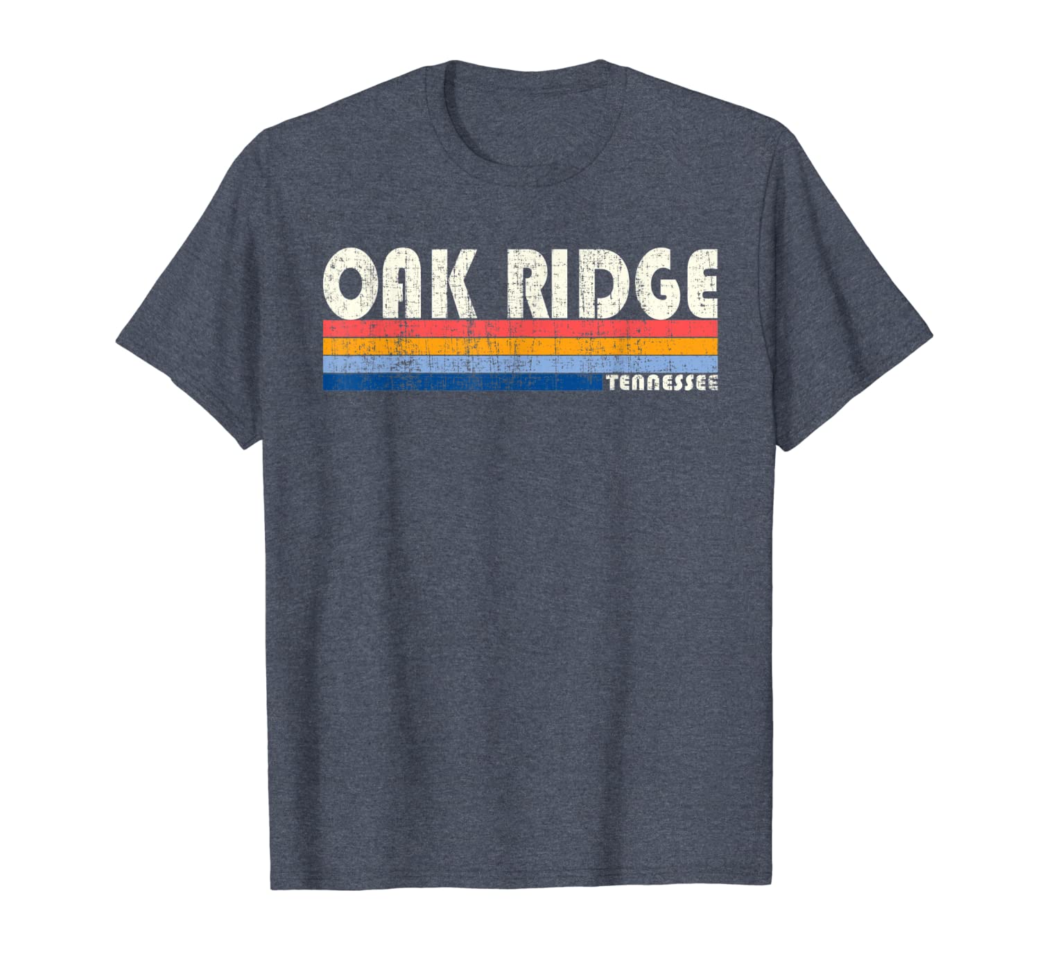 

vintage 70s 80s style oak ridge tn t-shirt, White;black