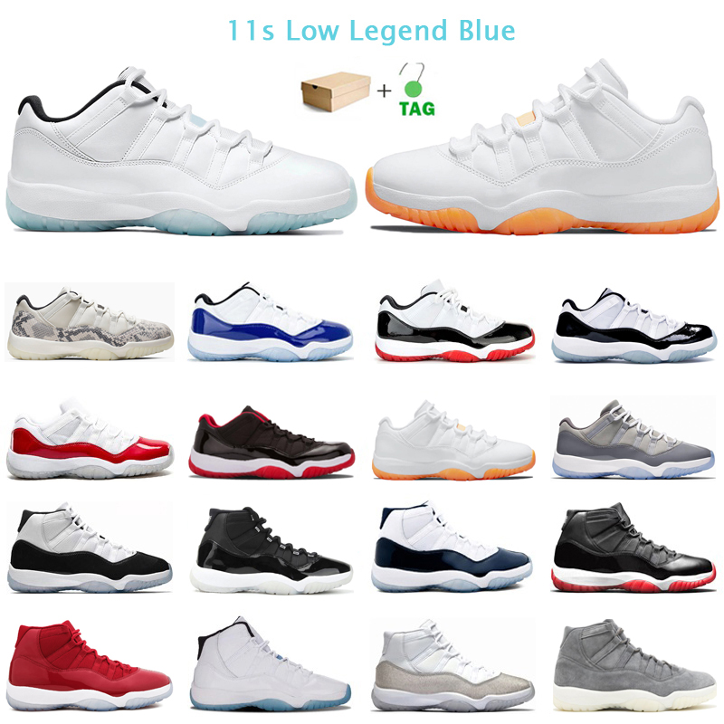 

11s Jumpman Basketball Shoes For Men Women 11 Low Legend Blue concord Grey Suede Jubilee 25th Anniversary mens trainers sport sneaker with box, Space jam