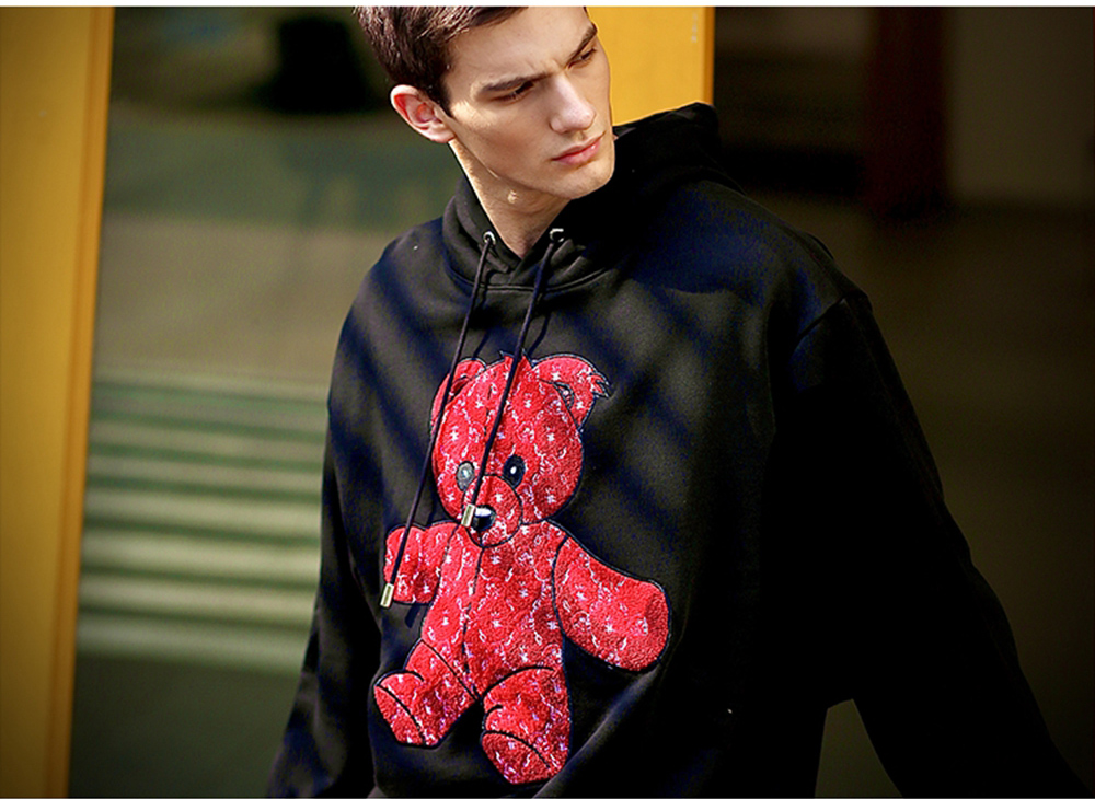 

PINK PARADISE PLEIN Men' Hoody Man Style Hoodie Brand Clothing Fashion Casual Hooded Mens Autumn Sweatshirts 942158, Black