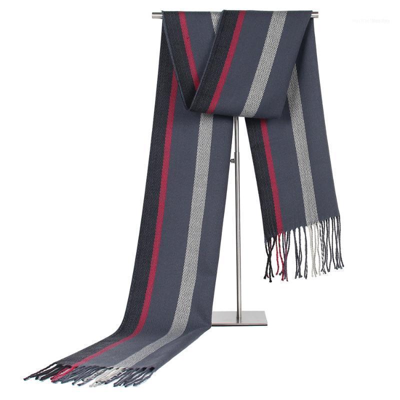 

Autumn And Winter Korean Casual Stripe Men's Scarf Imitation Cashmere Bib1