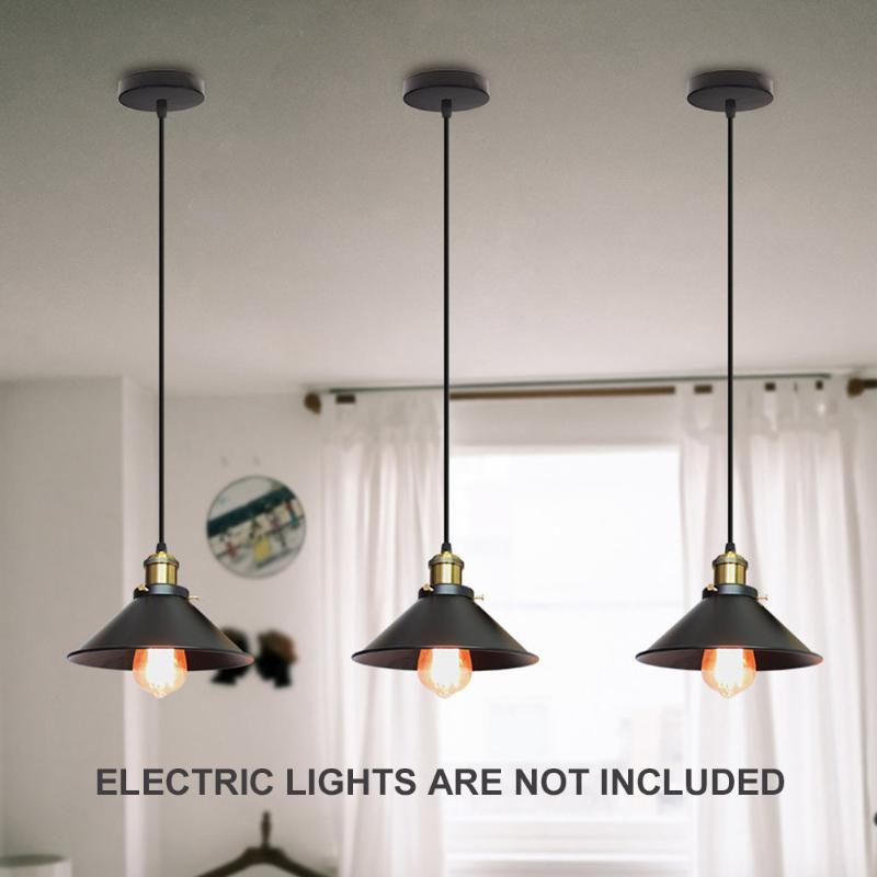 

Lamp Covers & Shades E27 Party Kitchen Home Decor Fashion Dining Room Vintage Industrial Iron Structure Modern Hanging Simple Ceiling Pendan
