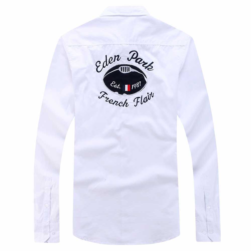 

quality Shirt Men's Homme trend Long Sleeve Dress social Embroidery business Casual shirts Male Plus Size  to 3XL 210721, Blue