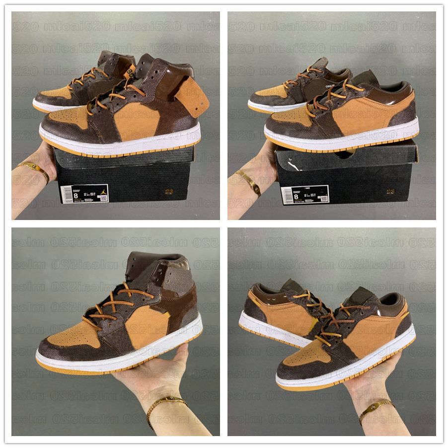 

Special 1 Off Jumpman Basketball Virgil Air Designer Shoes 1S High Low Brown Monograms Ceeze Old Flower White Black Sports Sneaker