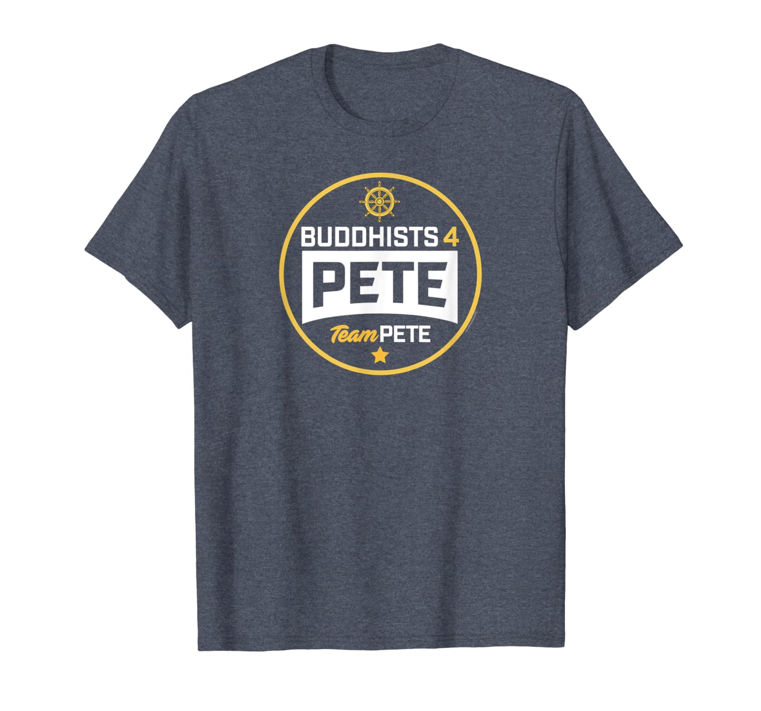 

buddhists 4 pete team pete buttigieg t-shirt, White;black