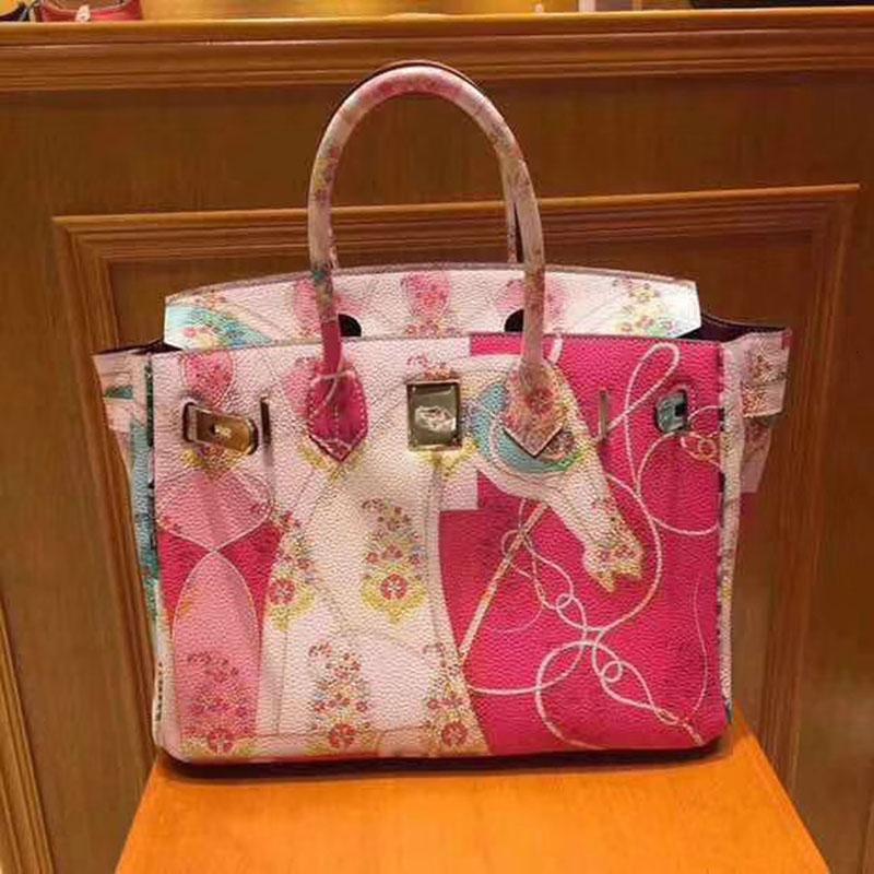 

5A+ Graffiti Berkin Designer Handbags Purses Tote 2021 Womens Luxury Artwork Bags High Quality Real Cowhide Genuine Leather Crossbody Bag EFFINI, Box