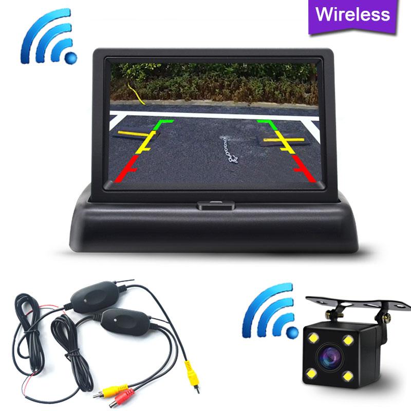 

Car Rear View Cameras& Parking Sensors Backup Camera Wireless For Wiring Kit 2.4GHz Vehicle Cameras Transmitter/Receiver Easy Installation