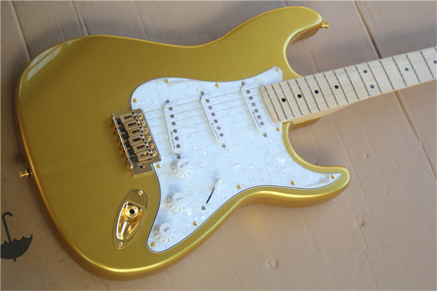 

Scollop fingerboard golden color super electric Guitar