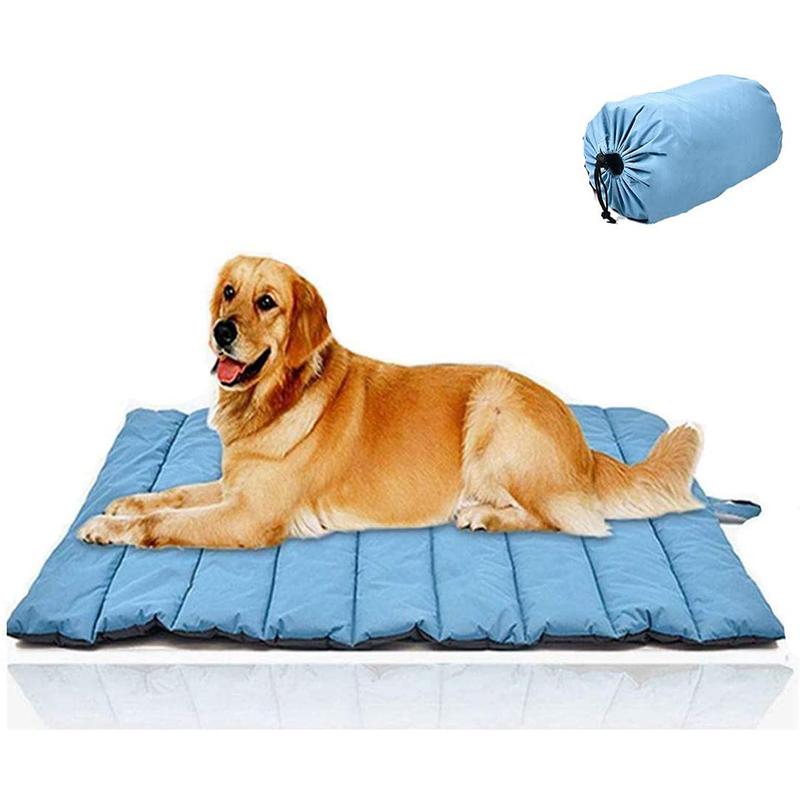 

Kennels & Pens Camping Travel Pet Mat Outdoor Dog Cushion Portable Bed Small Large Dogs House Soft Not Sticky Hair Kennel, Blue